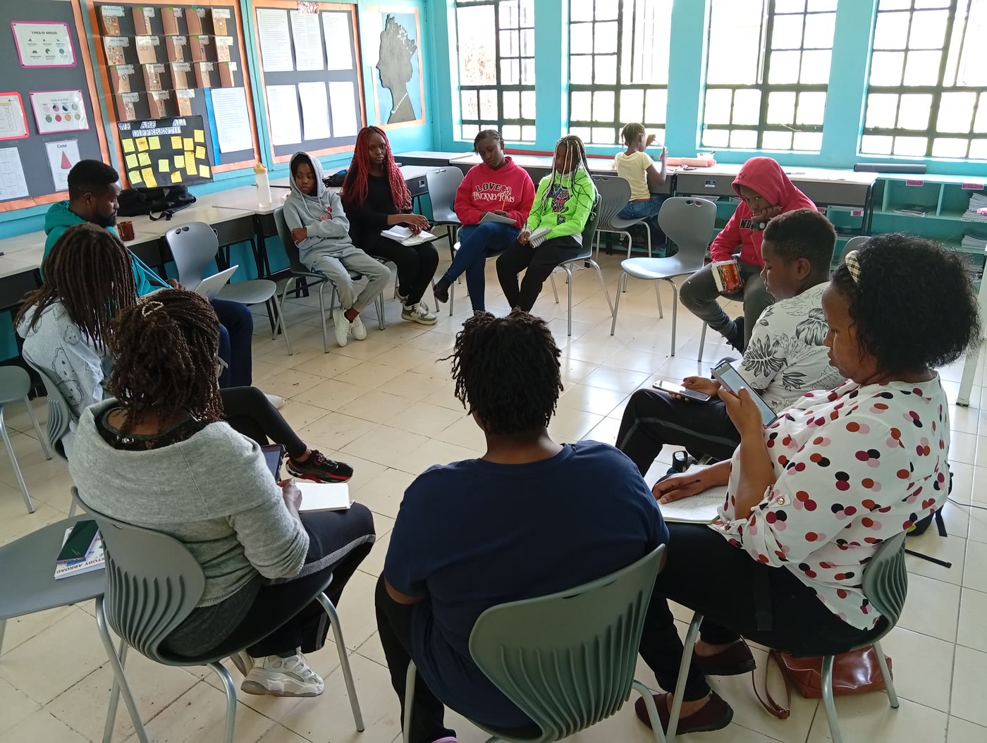 A mentorship circle from the December bootcamp