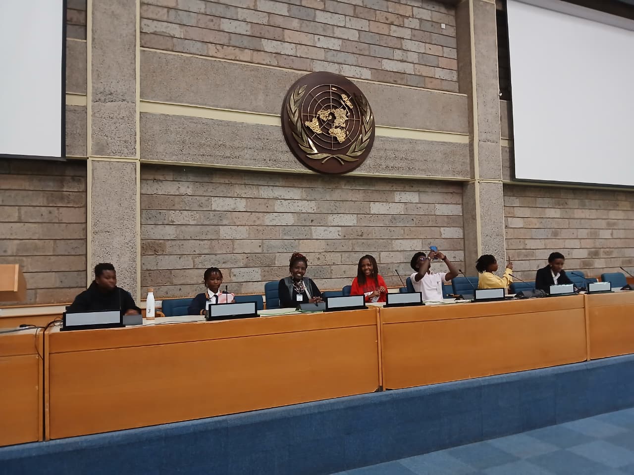 Delegates seated at the United Nations assembly hall in Nairobi
