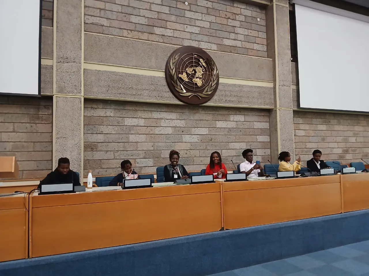 Our delegation at the United Nations assembly in Nairobi